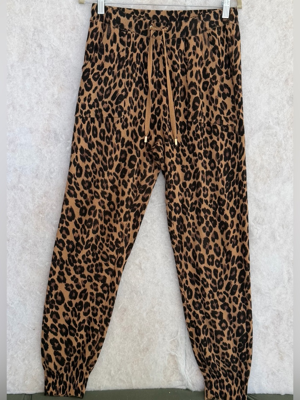 Chico's Leopard Print Jogger Pants - Black & Brown (SKU832)